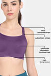 Zelocity High Impact Quick Dry Sports Bra - Sunset Purple — thumbnail 7